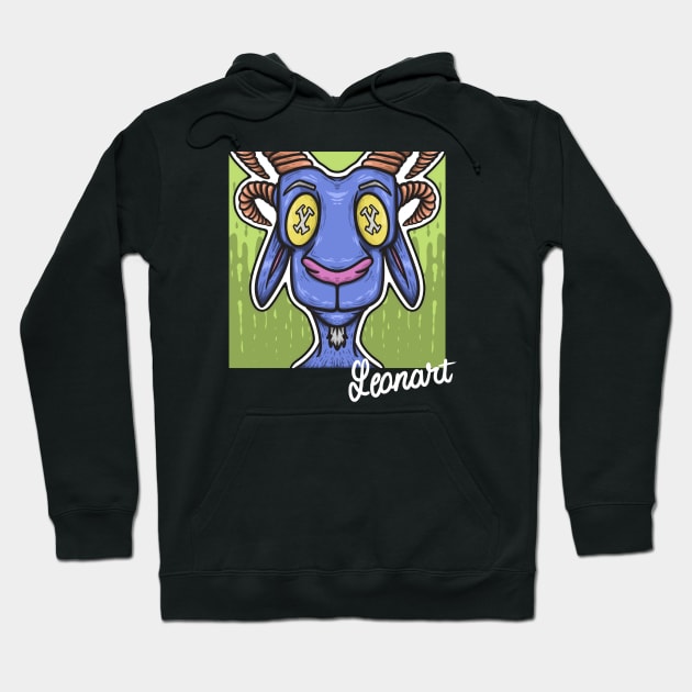 Leonart goat Hoodie by Devodavoda